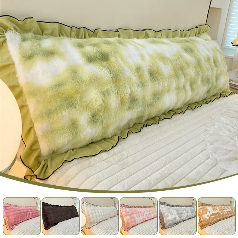 

Faux Fur Throw Pillowcase 120/150/180cm Winter Fluffy Plush Pillow Cover Body Long Pillow Covers Living Room Sofa Home Decor