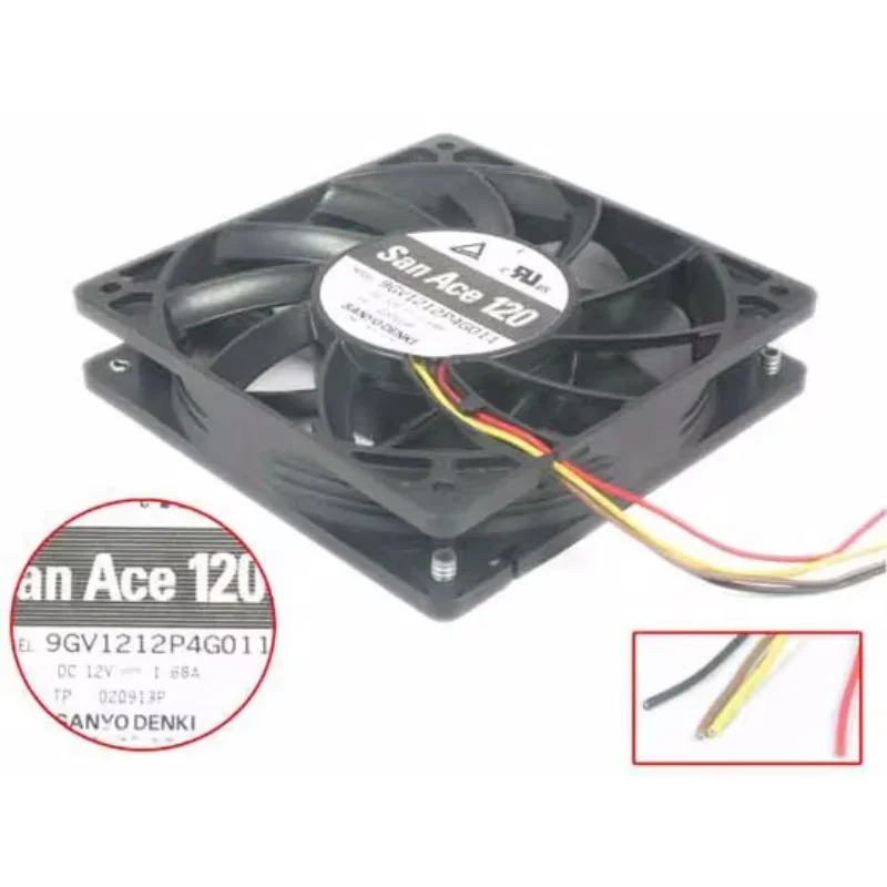 

Sanyo Denki 9GV1212P4G011 Server Cooling Fan DC 12V 1.68A 120x120x25mm 4-Wire