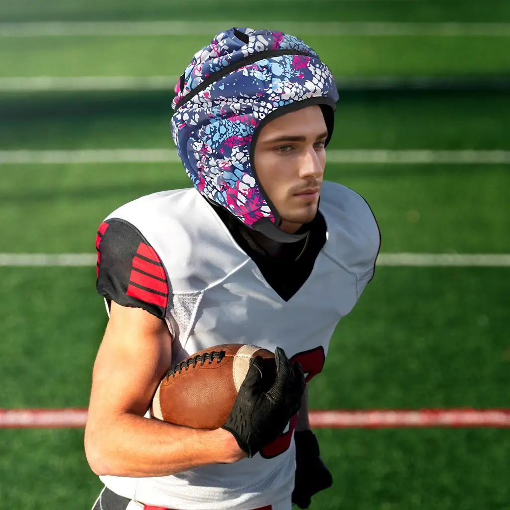 Protective Adults Rugby Headgear Helmet Soft Padding Head Shield Sports Helmet for Outdoor Soccer Football Skateboarding