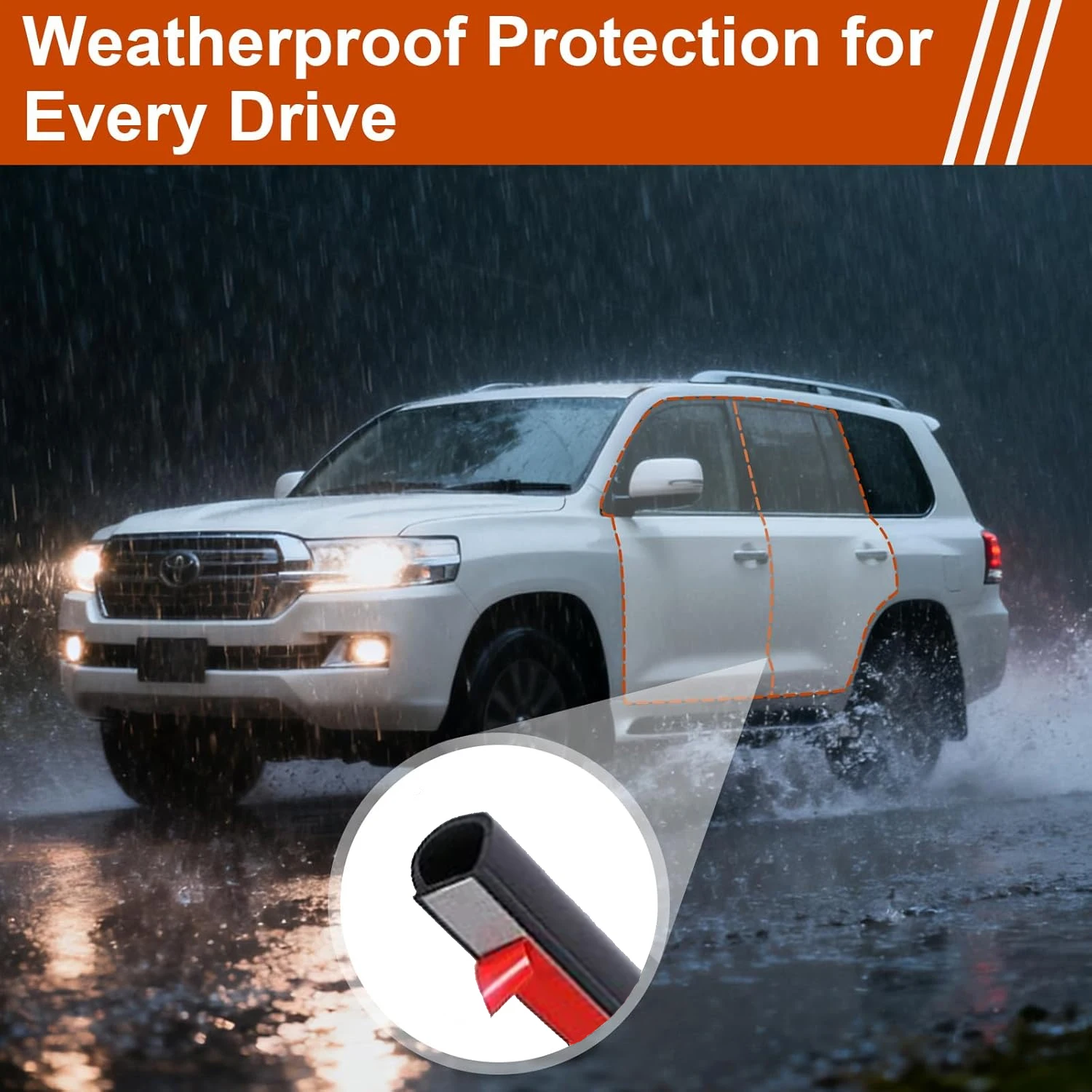 

Car Door Seal Strip 1/3/6m Auto Rubber Sealant D Type Insulation Anti-Dust Soundproofing Car Window Weather Strip Rubber Seals