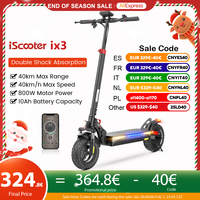 iScooter iX3 Electric Scooter 800W 10Ah Powerful Electric Kick Scooter Anti-skid Off Road Pneumatic Tire 40km Range  eScooter