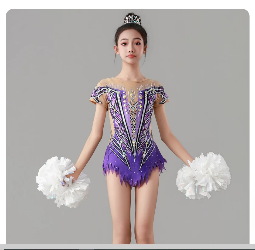 Cheerleading Dance Art Exam Performance Competition Uniform for Female Gymnastics