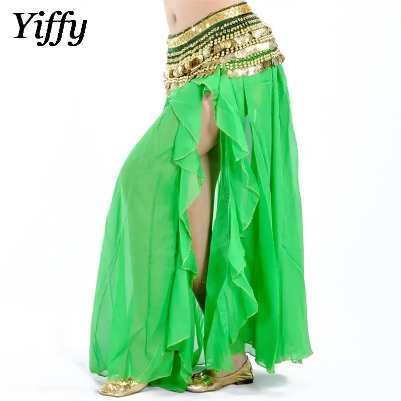 Mode Vrouwen Buikdans Single Split Rok Danstraining Pak Oosterse Buikdans Indian Dance Performance Split Rok Nieuw