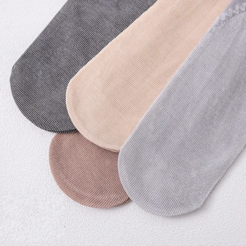 Transparent Soft Spring Summer Ultrathin Breathable Elastic Crystal Silk Women Sock Casual Lightweight Female Fashion Boat Socks image 5