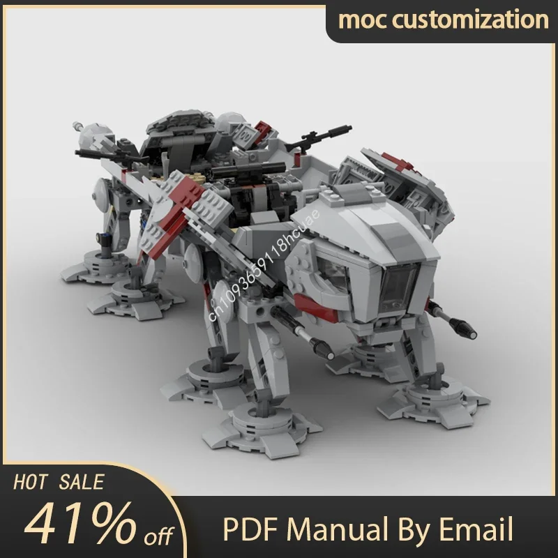 

Moc Star Battle All Terrain Tactical Actuator AT-OT Walker Model Building Blocks Bricks Creative Assembly Educational Toy Gift