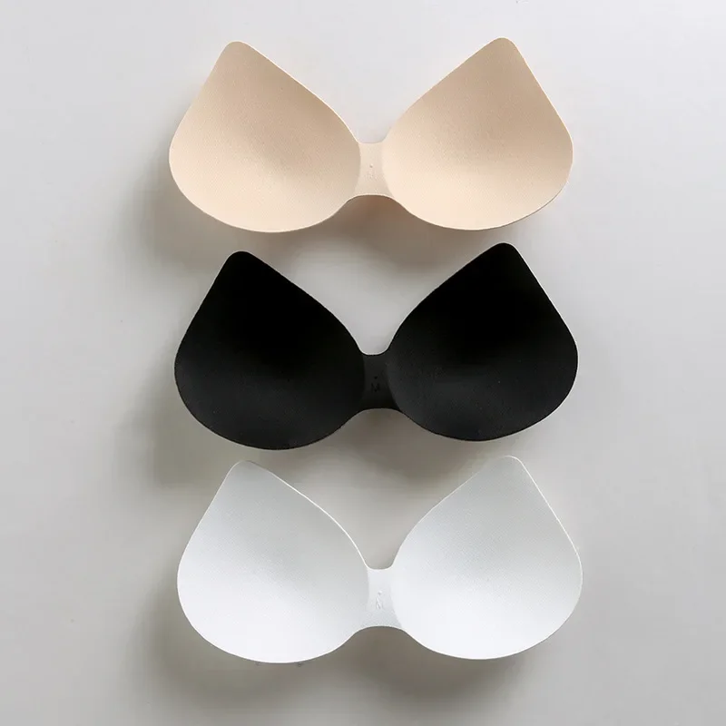 Women Female Triangle Bra Pad Inserts Nipple Covers Bra Pads Push Up Chest Pads for Sport Bikini Top Removeable Enhancer Padded