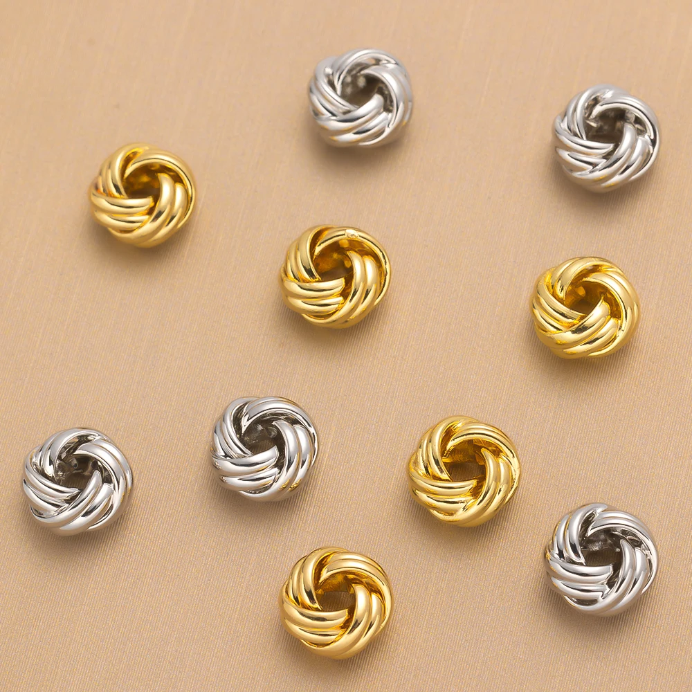 

5pcs Metal Weave Texture Round Beads For DIY Handmade Bracelets Necklaces Jewelry Making Accessories Findings Materials Crafts