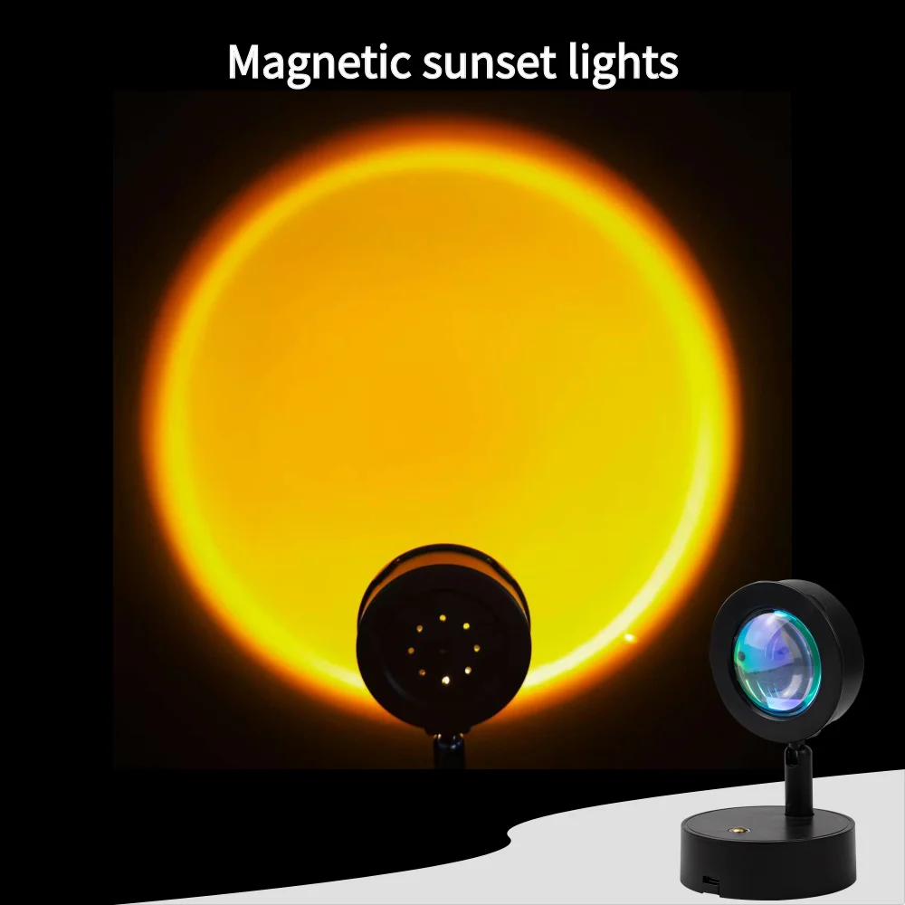 

Светодиодный перезаряжаемый светильник для фотосъемки заката можно магнитно привлекать и можно вращать атмосферный свет на 360 градусов.