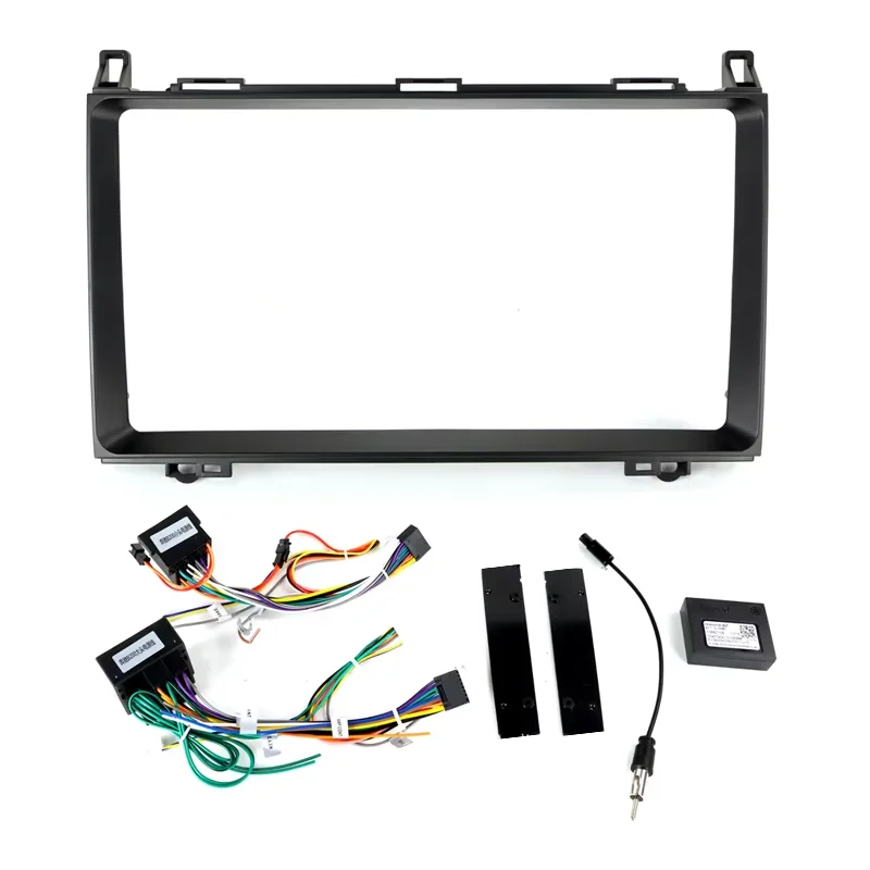 9 inch Car Radio Fascias Frame For Mercedes Benz B200 A B Class W169 W245 Viano Vito W639 Sprinter W906 Mount Kit Panel Wiring