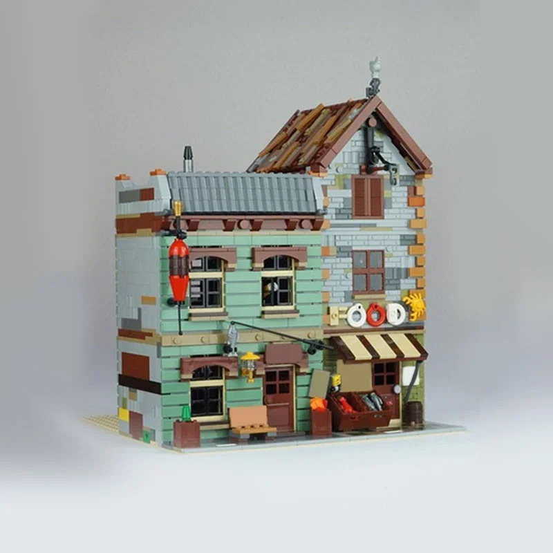 1991 elementów MOC Modularny Sklep z Przynętami i Artykułami Spożywczymi Model do Składania Klocki Prezent na Boże Narodzenie Pomysł DIY Zabawka Edukacyjna dla Dzieci