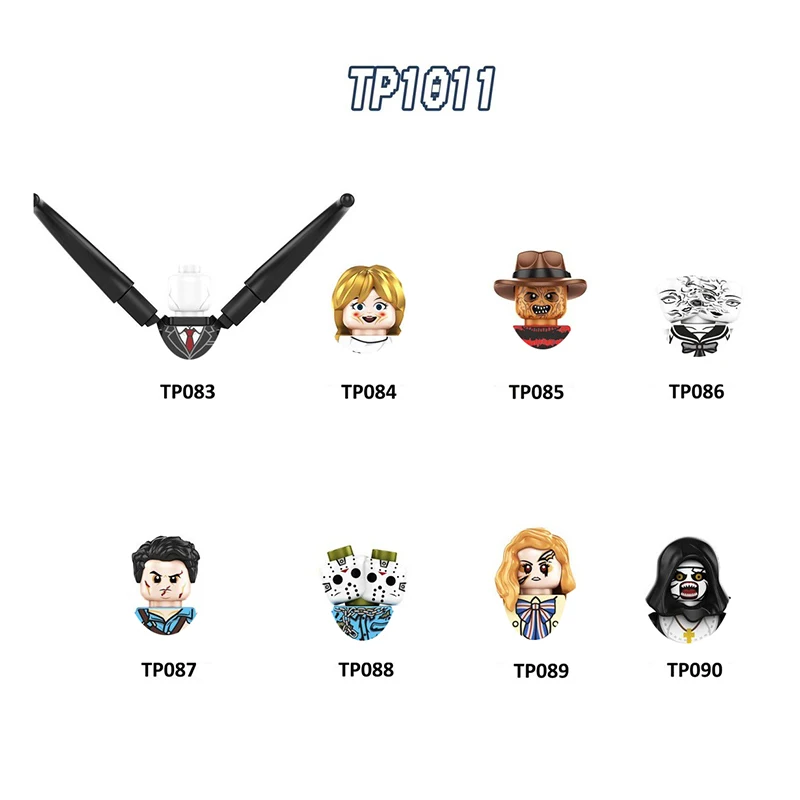 TP1011 Halloween Horrible Building Blocks Stranger Action Toy Figures Movies Assemble Bricks Small Dolls Gifts For Children Kids
