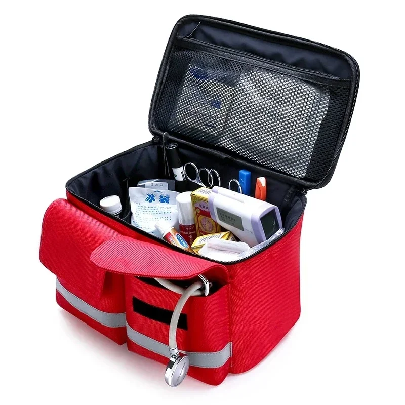 Kit de primeiros socorros kit de emergência caso mochila viagem casa à prova dwaterproof água kit medicina da família ombro saco médico vazio carro portátil