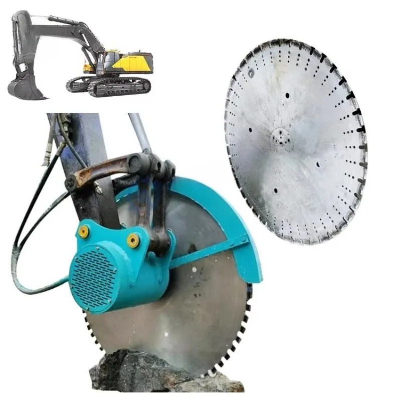 Rock Saw Attachment For Landscaping Stone Cutting Light Duty Accessory For Construction Machinery