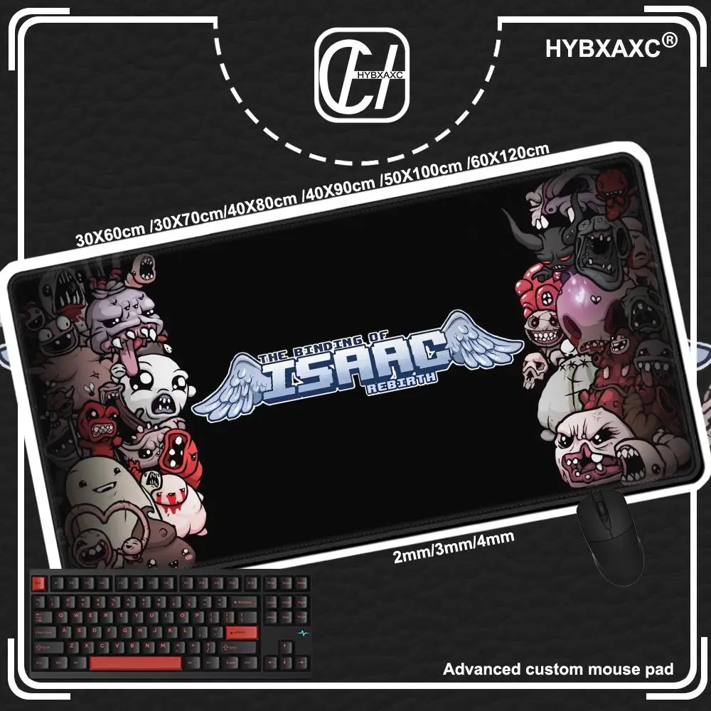 

The Binding Of Isaac Mousepad Gamer Gaming Keyboard Pad Computer Accessories Deskmat Mouse Mats Rubber Mat Pc Cabinet Mausepad