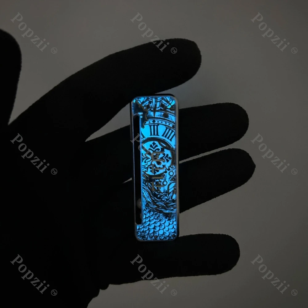 Pel EDC Tita الفولاذ المقاوم للصدأ طلاء مضيء المغناطيس الميكانيكي تململ المنزلق الألعاب الحسية طرق متعددة للعب ألعاب التململ #4