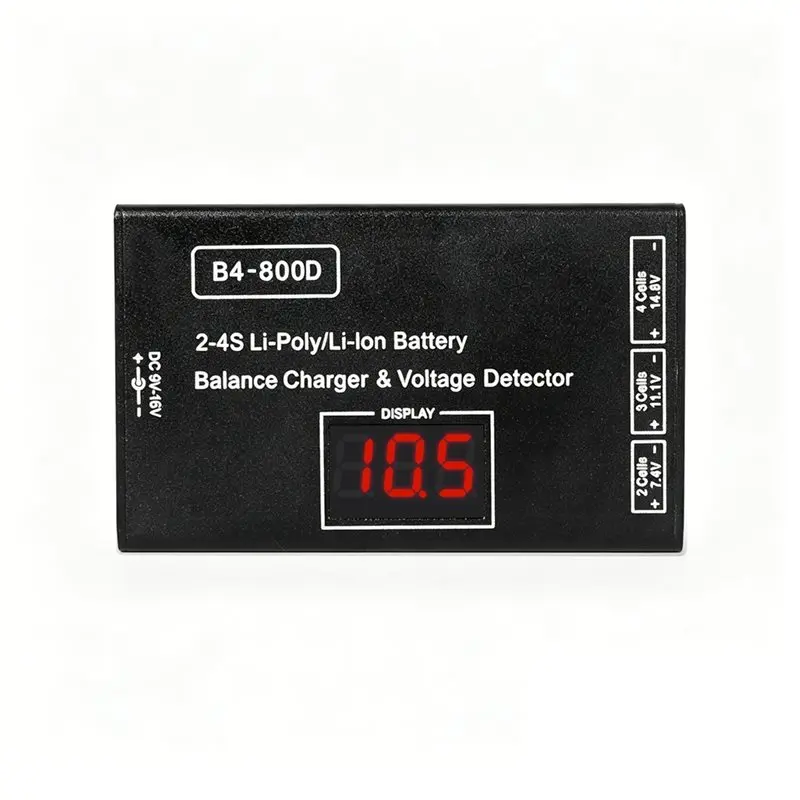 FULL-B4-800D 2-4S Battery Lipo Li- Balance For RC Batteries LCD Digital Display Voltage Detector EU Plug