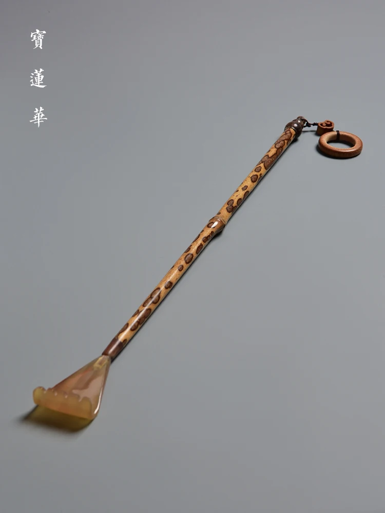 

Chinese Sle Bamboo Handle Tea Ceremony Itch Scratcher Handmade Irregular Pattern l Surface Treaent Bamboo Wood