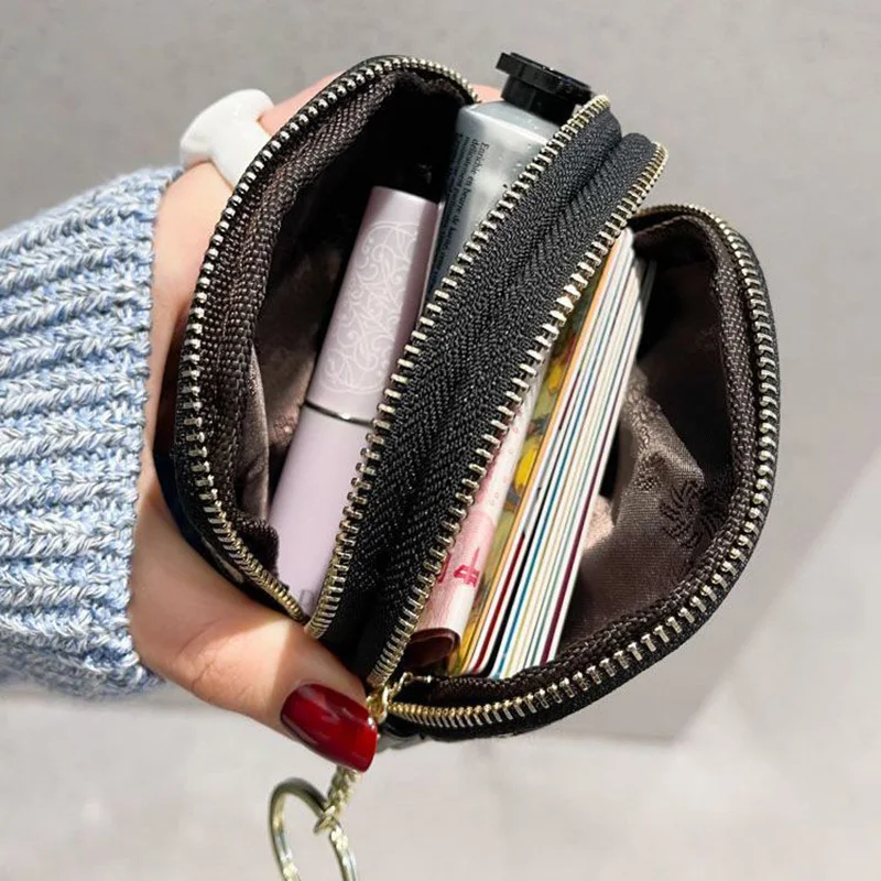 Women Wallet Key Bag Small Coin Purse Women\'s Short Fashion Zipper Key Multi-layer Hand Coin Card Bag Money Bag Clutch Card Hold