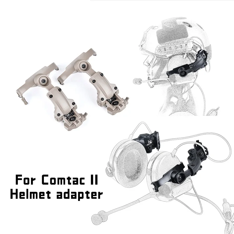 wadsn戦術ヘルメット用レールマウントアダプター。comtact-sordinヘッドホンやwendy-arcレールベースに対応し、素早く回転するヘッドセットブラケット。