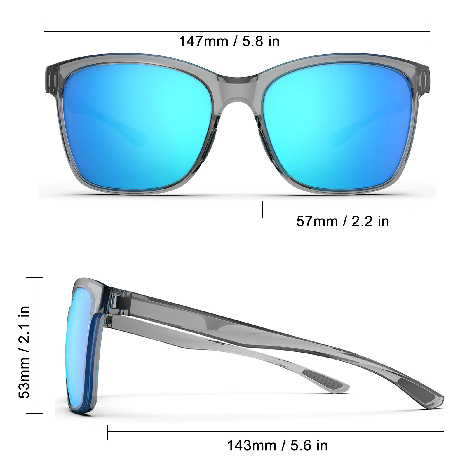 SuuKaa Brand Square Polarized Sunglasses Men Women Outdoor Sports Windproof for Cycling Fishing Running UV400 Eyewear