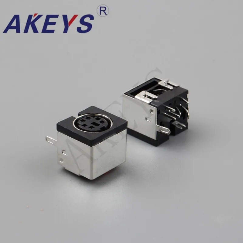 10PCS MDC-6-02 Mounting Female DIN Terminal 6 Jacks S-video Adapter Sockets S Terminal