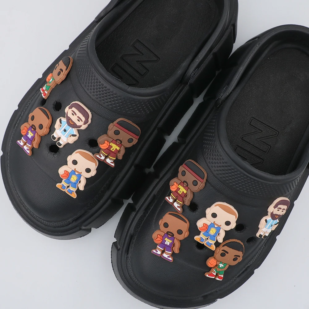 Shoe Accessories Charms 5 Styles Optional Cartoon Cute Basketball Player 1 Piece Shoe Decoration Buckles Children Party Gift