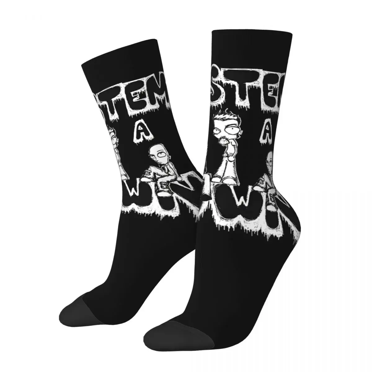 Fabulous Men's Socks Vintage Harajuku   System Of A Down Street Style Novelty Seamless Crew Sock