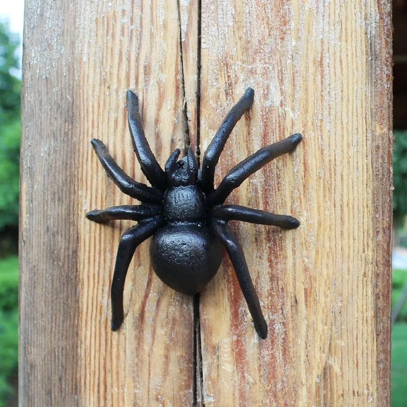 Decoração de parede retrô em ferro fundido com formato de aranha, decoração de parede com animais, decoração para casa, restaurante, internet café, cafeteria, sala de estar.