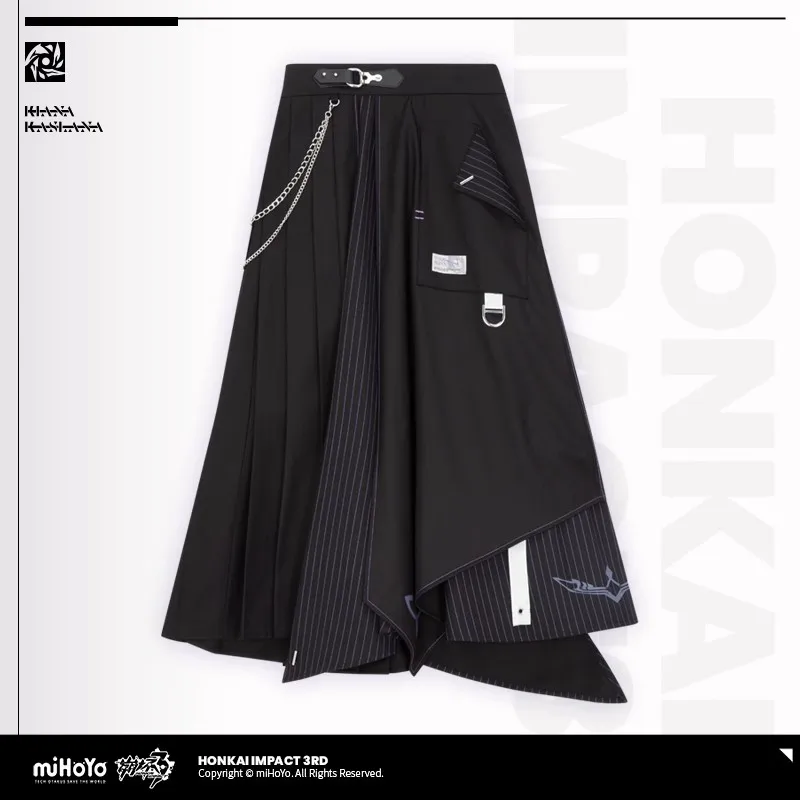 الرسمية miHoYo Honkai Impact 3rd Kiana Kaslana Shi Li Zhu Guang سلسلة موضوع تنورة أنيمي لعبة الملابس الطرفية