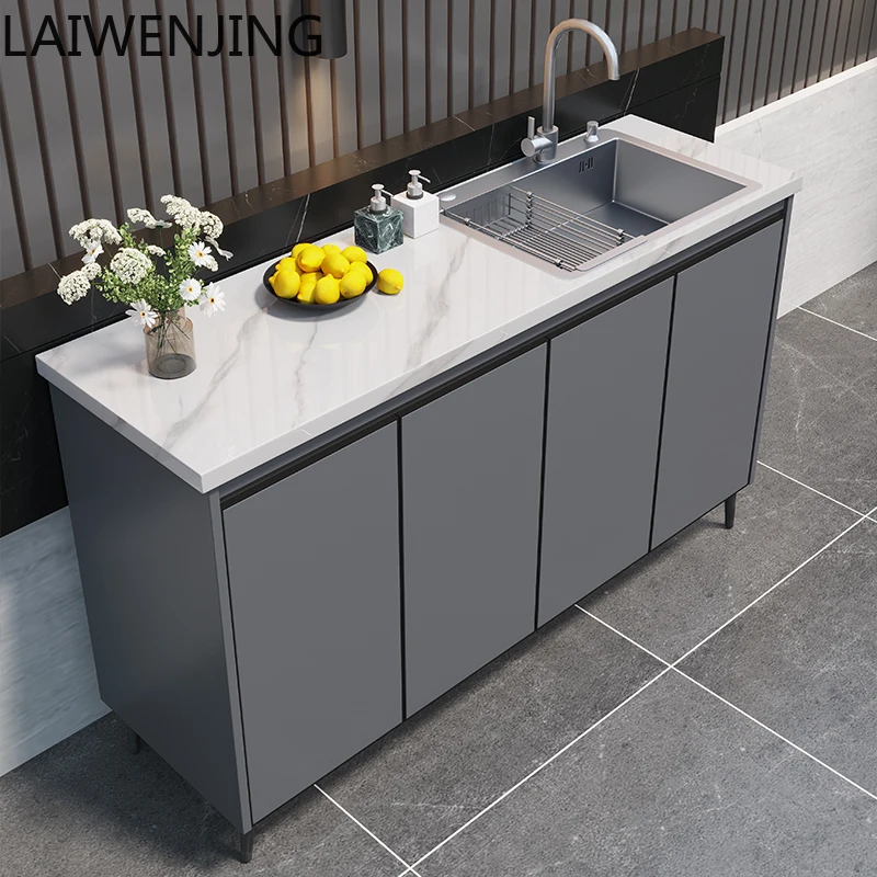 

SGF outdoor all-aluminum alloy rock slab sink basin integrated cabinet waterproof and sunscreen locker
