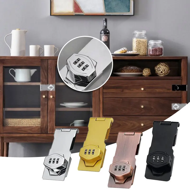 Password Hasp Lock Refrigerator Cabinet Mailbox Mailbox Locker Tool Box Child-proof Anti-theft Drawer Double Cabinet Snap Buckle