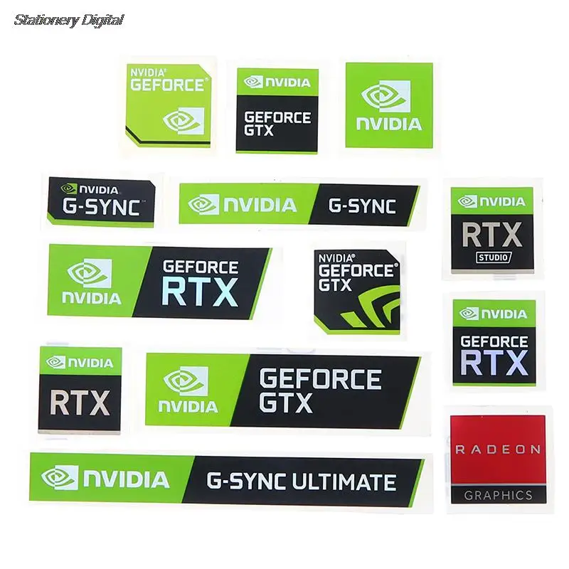 Nvidia gtx geforce ملصقات لأجهزة الكمبيوتر المحمول ، ملصقا الزخرفية لسطح المكتب ، مجموعة من 5 أجزاء