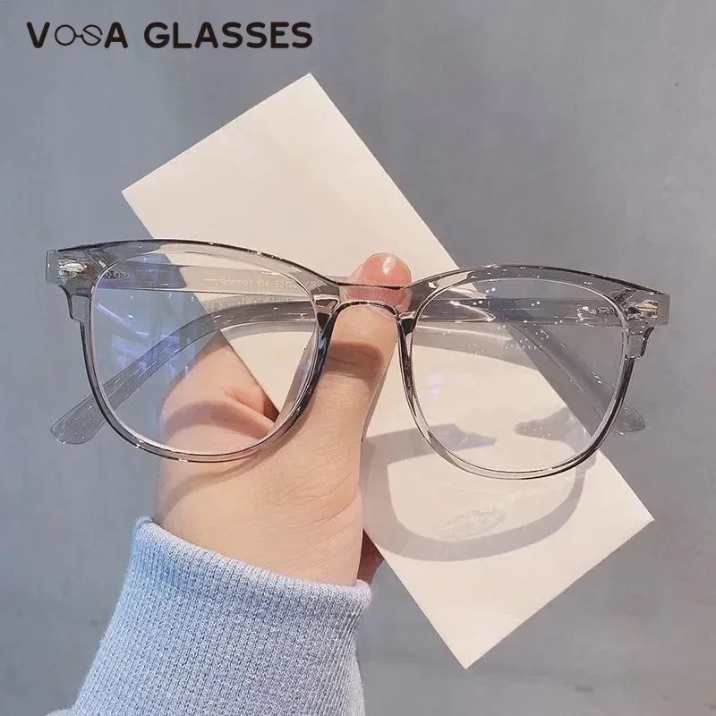 Men Women Finished Glasses Vintage Oval Frame Blue Light Blocking Eyeglasses Glasses Eye Glass Frame for Men and Women