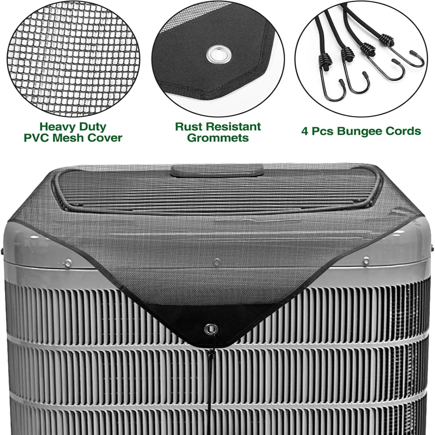 

Outdoor AC Unit Cover - 36 x 36 Inch Heavy Duty Mesh Air Conditioner Cover