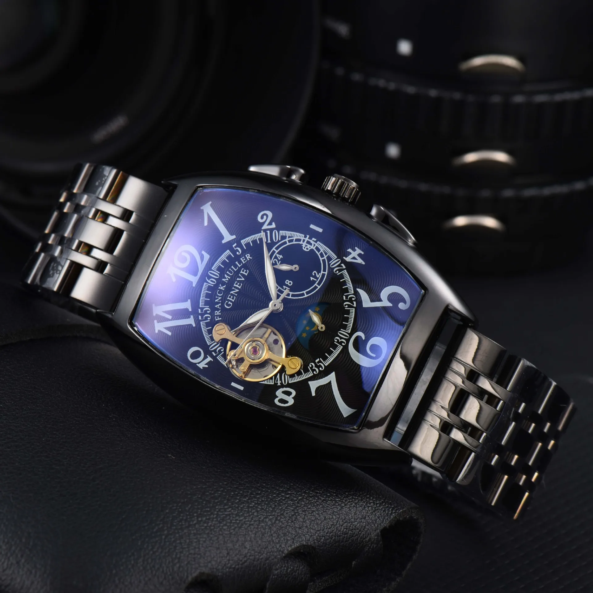 

Frank FM Tourbillon Fully Automatic Mechanical Five Pin Men's Casual Watch