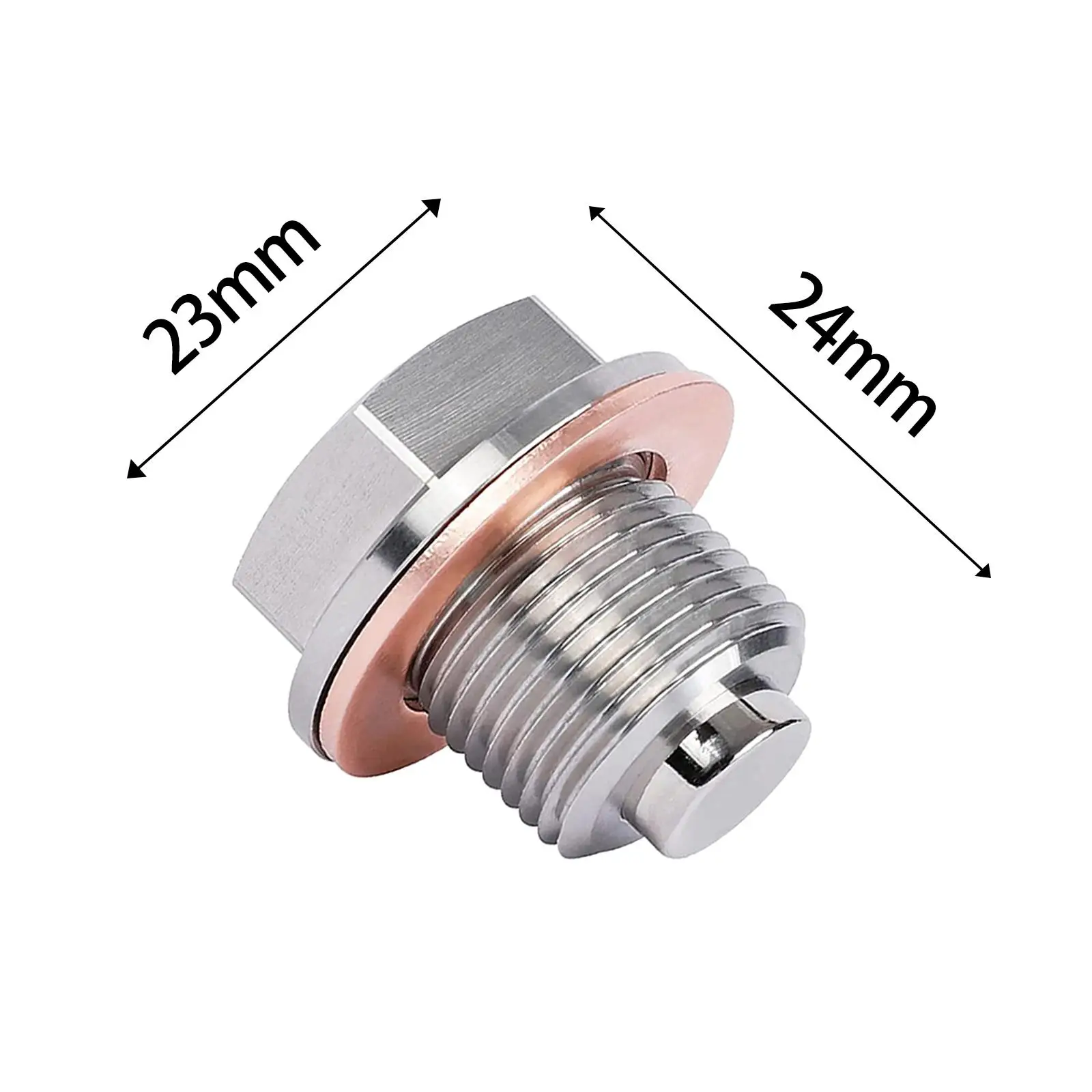 

Magnetic Oil Sump Drain Plug M18X1.5 Stainless Steel Neodymium Bolt Easy Install Pan Nut for Auto Engine Protection