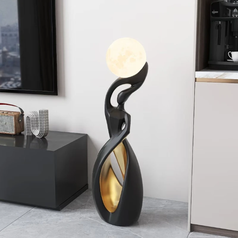 

Light Luxury Home Decor Large Abstract Art Statue Sculpture Ornament High-end Living Room TV Cabinet Decorative Figurines