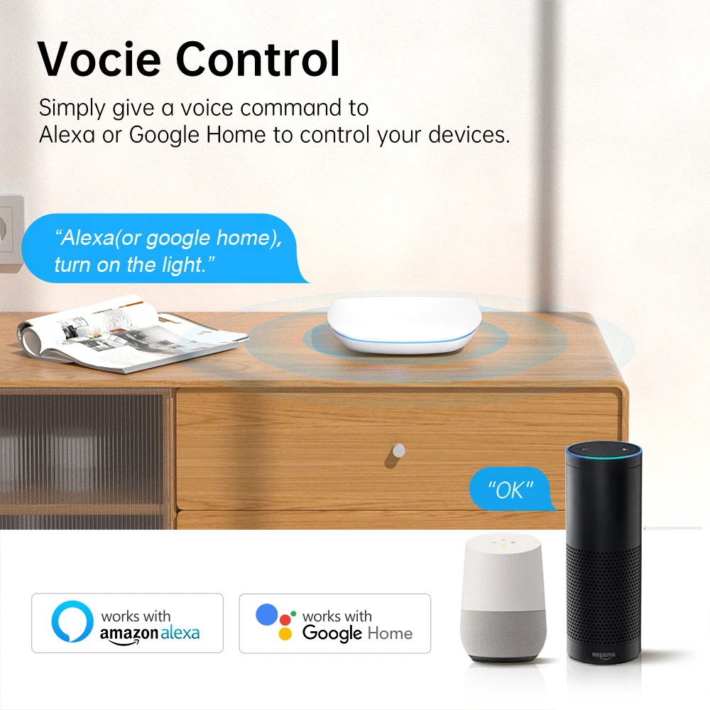 AVATTO Tuya Smart Wireless Zigbee & Bluetooth Gateway Multi-mode Hub Smart Life APP Remote Control Work with Alexa Google Home