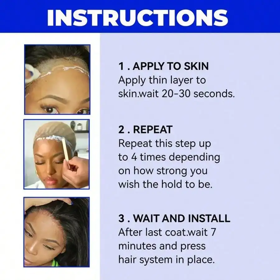 شعر مستعار الغراء مع مزيل سوبر الدانتيل الغراء للشعر المستعار الدانتيل/الشعر المستعار/إغلاق مزيل الصمغ شعر مستعار طقم تركيب