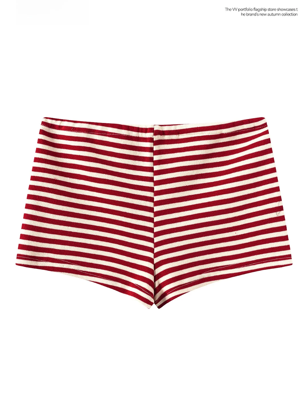 High Waist Slim Fit Short Pants Women's Summer Fashion Red Stripe Base Layer Casual Pants Outerwear Vv Combination Brand