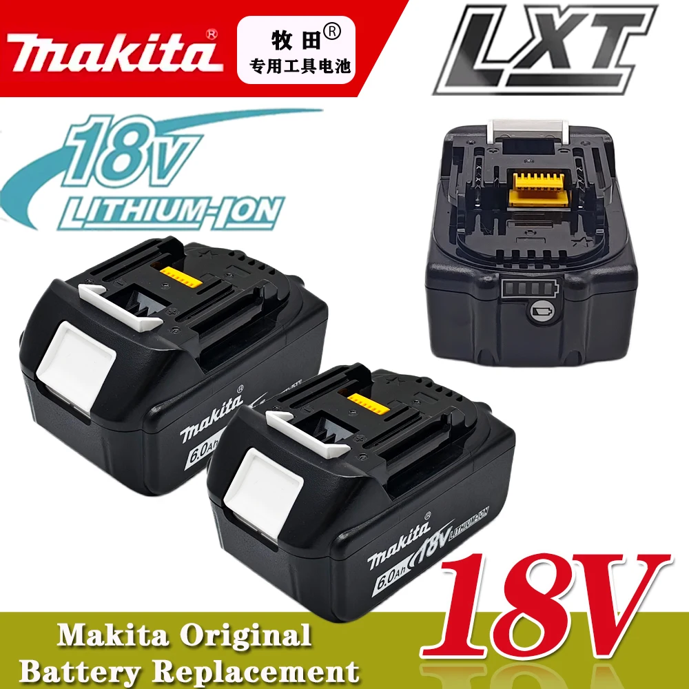 

with LED Capacity Indicator，18V 6000mAh Replacement Batteries for Makita BL1830