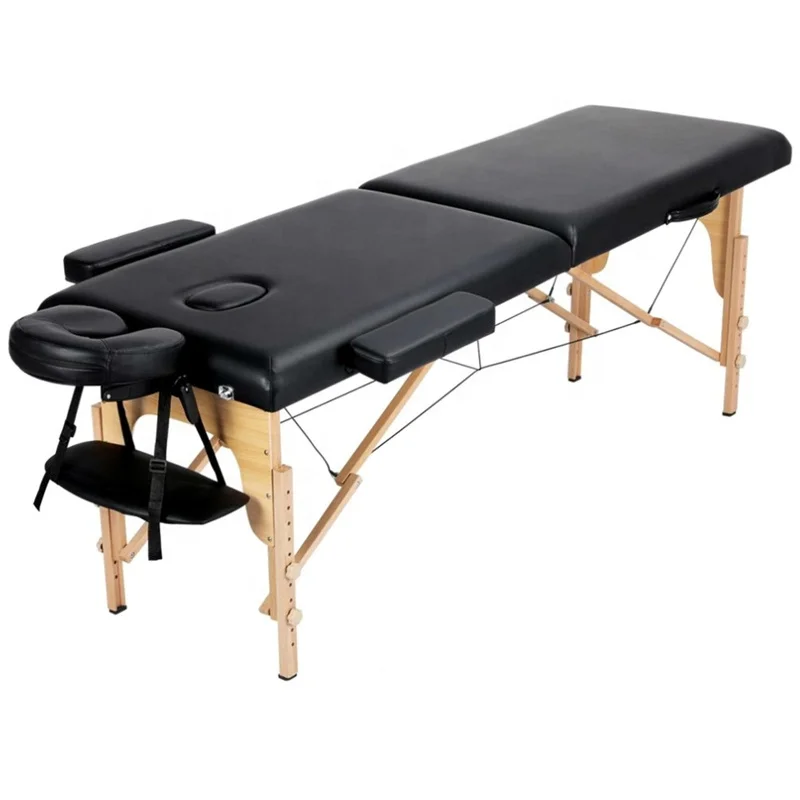 

Hot Selling Wooden Camillas Beauty Salon Bed Foldable Spa Massage Bed Table Lightweight Height-adjustable Outpatient Bed