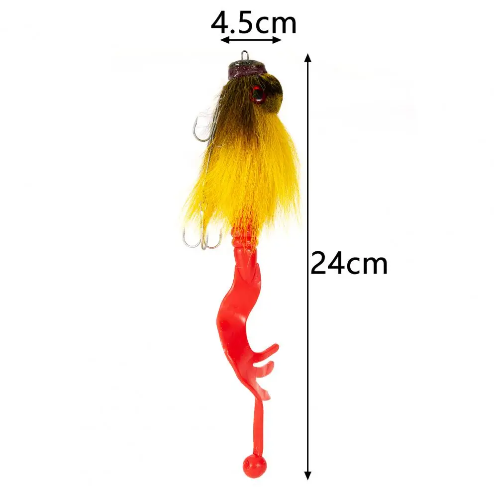 Fishing Lure Useful Ultra-Sharp Feather Soft Bait Durable Soft Bait  Simulation Pseudo Bait for Night Fishing