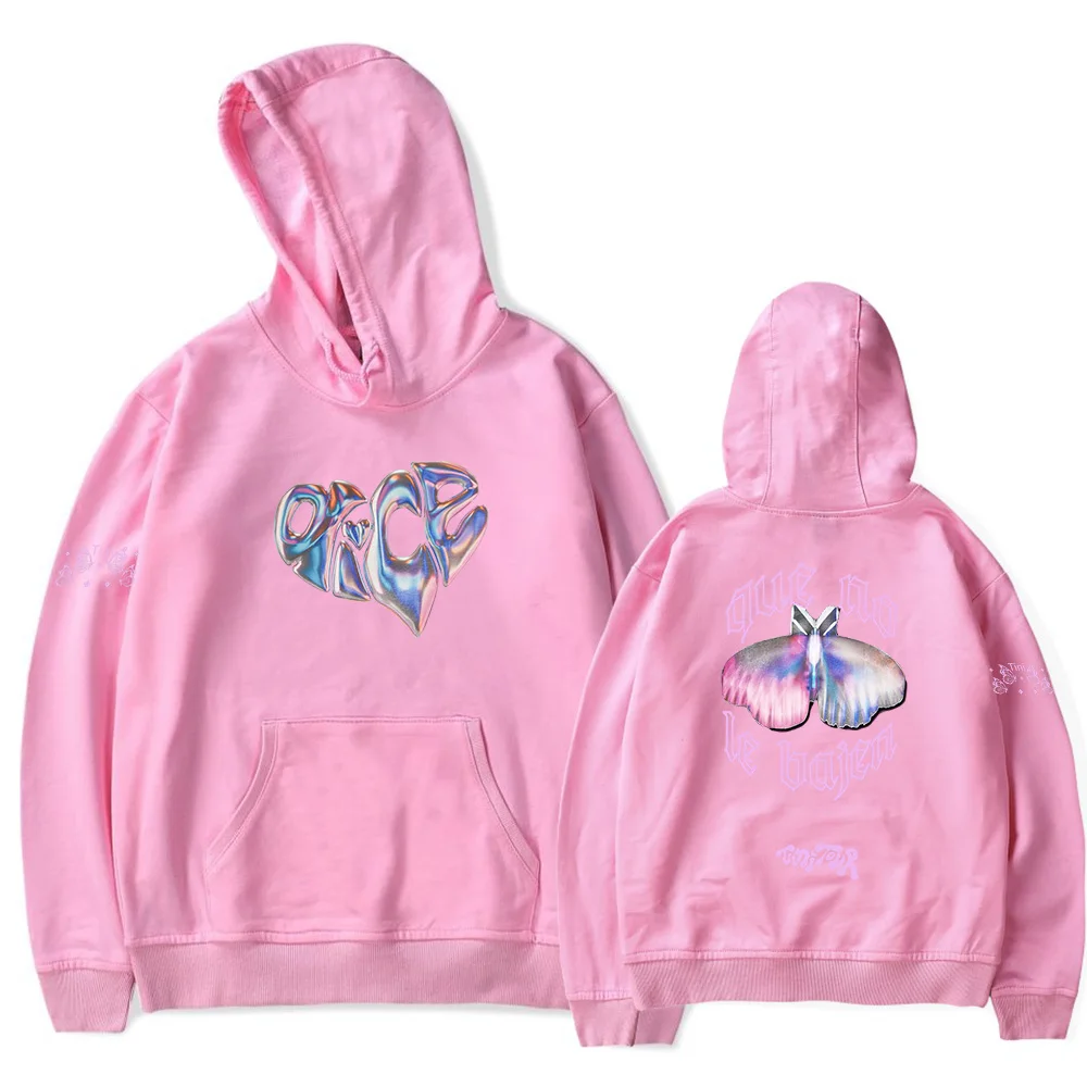 Tini Stoessel Sweatshirt bertudung Unisex, pakaian jalanan kasual tren uniseks cetak grafis Estampado