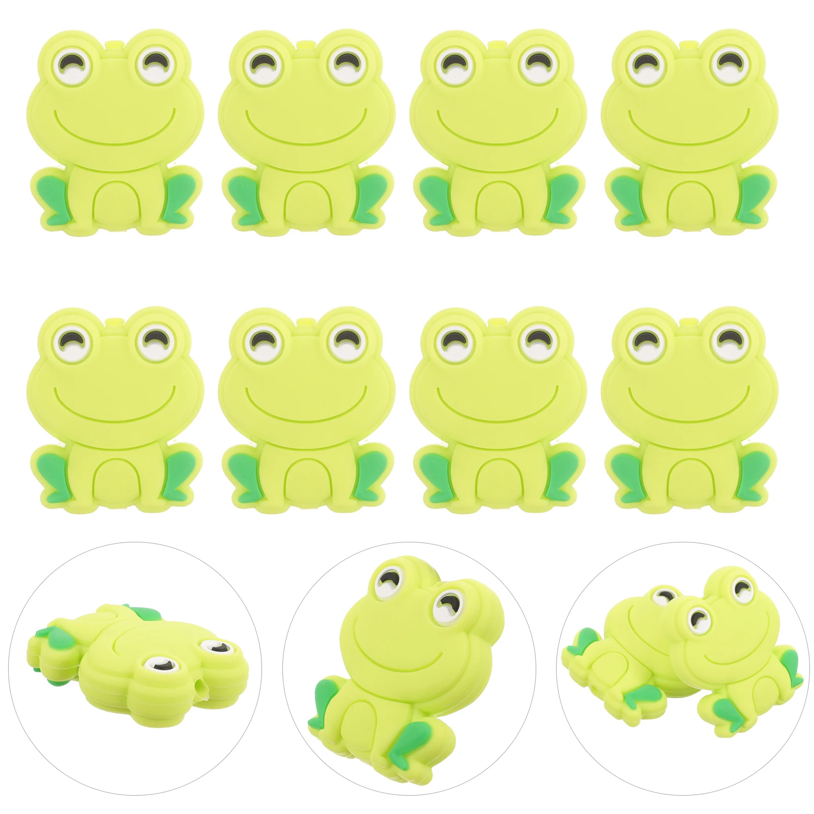 

8 Pcs Silicone Beads DIY Jewelry Crafts Food Grade Animal Shape Bracelet Accessories Kids Chewing Toy Loose Pens