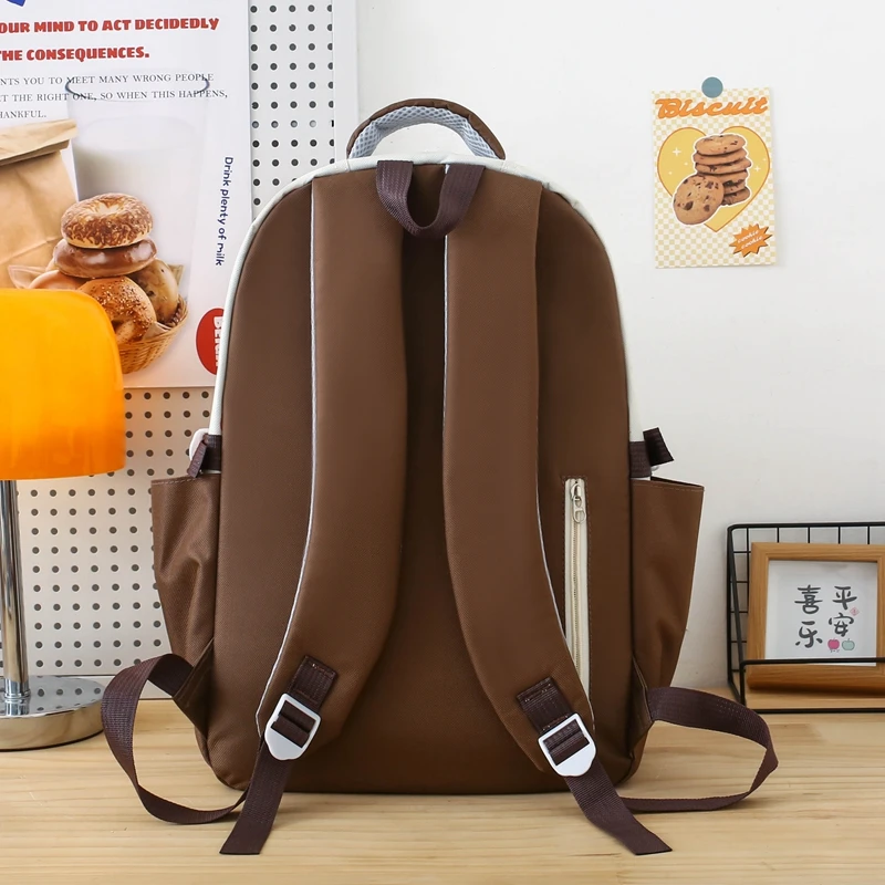 5-piece Set of Free Pendants Forest Style Korean Version Casual Harajuku Student Backpack for High School Girls Large Capacity