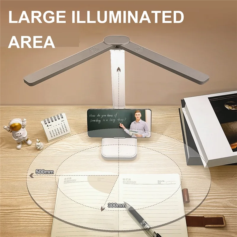 AS94-LED Desk Lamp 3 Level Dimmable Touch Night Light USB Rechargeable Eye Protection Foldable Desk Lamp