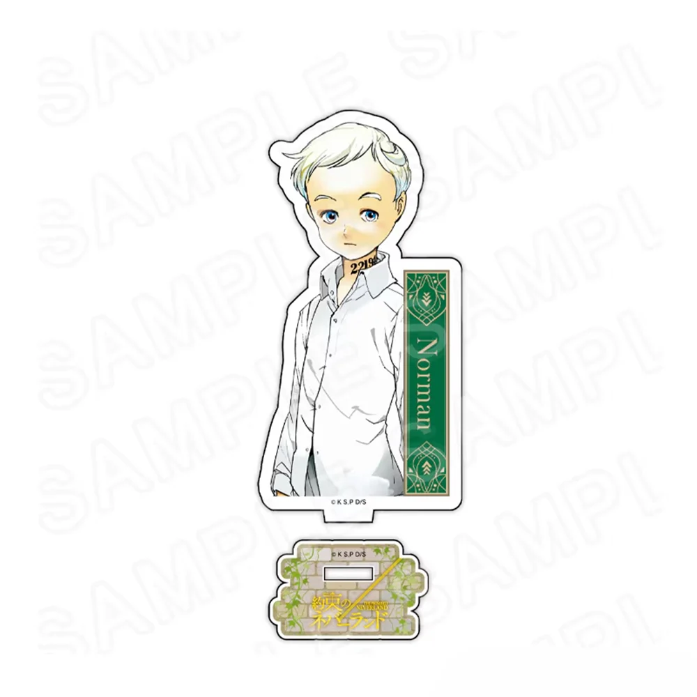 10CM Anime The Promised Neverland Acrylic Keychain Stand Model Ornament Accessories Goods Christmas Gifts