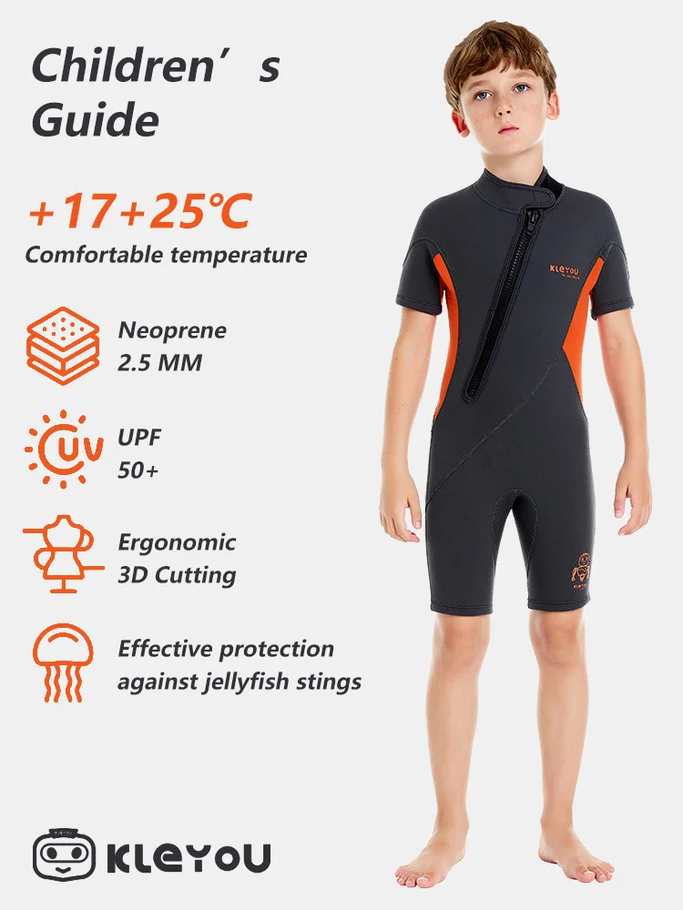 

Kids 2.5MM Scuba Outdoor Water Sport Beach Snorkeling Swim Diving Suit Children Neoprene Keep Warm Spearfishing Kayaking WetSuit