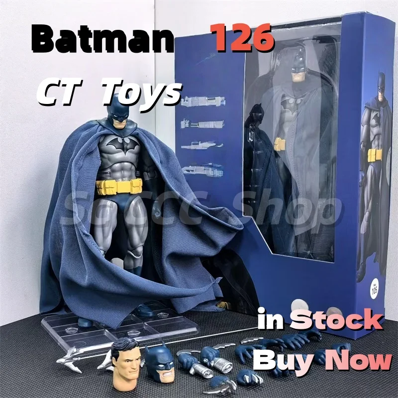 

CT Toys Genuine Batman Mafex 126 Action Figure 1/6 Scale DC Comics Batman Shf Anime Collectible Figurine for Kids And Collectors